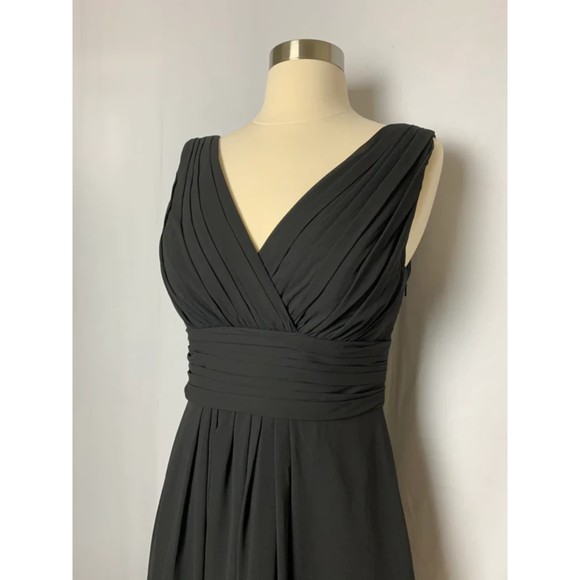 Bill Levkoff Size 6 Black Chiffon A-line Formal Gown - Picture 3 of 11